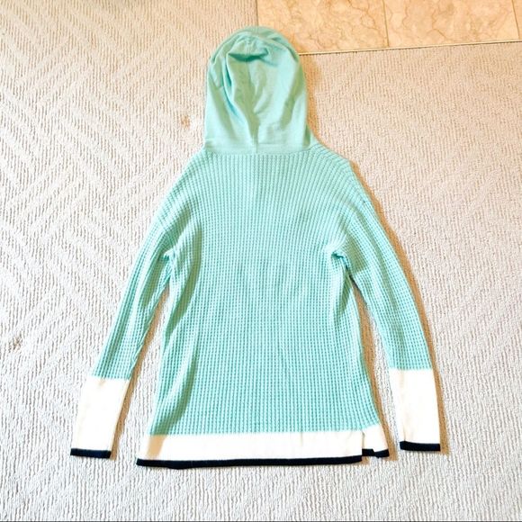 TALBOTS Tunic Cable Knit Sweater in Turquoise Size Petite Small - Picture 3 of 3
